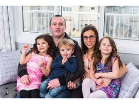 Josh and Sharina Zimmer with Peyton, Taelynn and Jaxx in the the Airdrie community of Hillcrest.