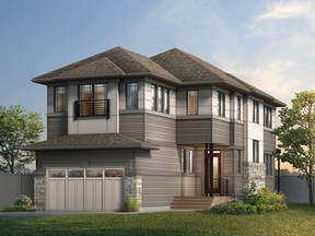 An artist's rendering of the Stampede Rotary Dream Home planned for the community of Carrington.