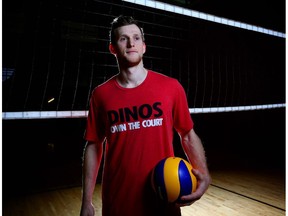 University of Calgary Dinos men's Volleyball player Curtis Stockton poses for a photo in Calgary, Alta., on Wednesday February 8, 2017.