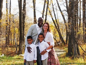 Dianne Doyle-Lynch is pictured with her husband Glenn and children, Keegan, left, and Jalen. Reader says racism is inexcusable.