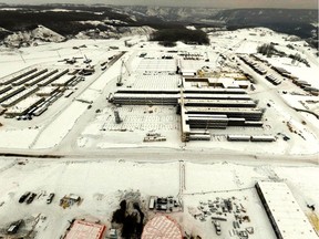 Local Input~ Aerial photo of the West side of BC Hydro's Site C project. Handout/ BC Hydro.