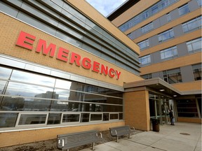 The emergency entrance to the Peter Lougheed Hospital in NE Calgary, Alta. on Monday February 23, 2015. Stuart Dryden/Calgary Sun/QMI Agency