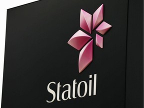 A file photo shows the company logo at the headquarters of Norwegian energy firm Statoil outside Oslo.