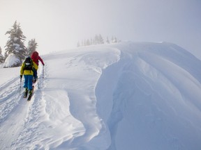 Ski touring in the Golden, B.C., area.