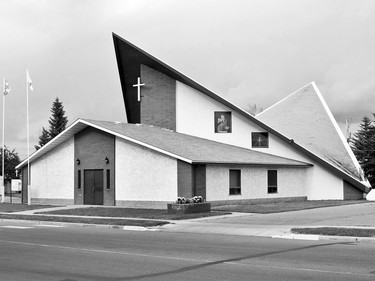 Our Lady of Peace Church in Innisfail, designed by J.K. English.