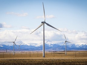 Several of TransAlta's wind turbines were shut down after a transformer was damaged by gunfire near Fort Macleod Thursday.