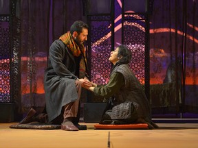 Pomme Koch and Nadine Malouf in A Thousand Splendid Suns. It opens at Theatre Calgary on Friday.