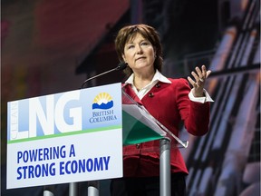 B.C. Premier Christy Clark speaks about the promise of an LNG industry in her province, in this 2014 file photo.