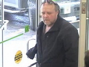 Calgary police have released a surveillance image of a man thought to be connected to a series of illegal bank withdrawals in the areas. Supplied photo