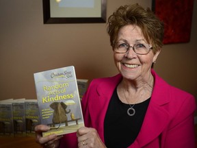 Calgary Author Margaret "Ellie" Braun-Haley is happy to have her feel-good story published in the latest instalment of Chicken Soup for the Soul - Random Acts of Kindness edition at her home in SE Calgary, Alta., on February 21, 2017. Ryan McLeod/Postmedia Network