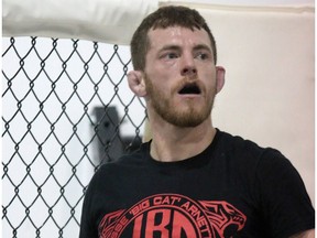 Mixed martial artist Jesse "Big Cat" Arnett trains at the MMA University in NE Calgary on Friday January 27, 2017 in Calgary. Arnett was featured in the main event at Hard Knocks 54 on Friday.