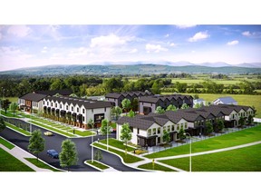 An artist's rendering of Arrive at the Landing by Partners Development Group in Okotoks.