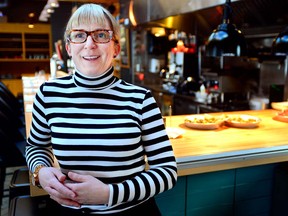 Provision proprietor and sommelier Jackie Cooke inside the cosy restaurant.