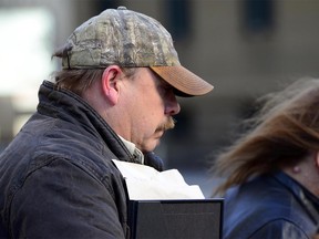 Duane Lucius, the father of murdered nine-year-old Amber Lucius outside the Alberta Court of Queen's Bench in Calgary, Alta., on March 3, 2017. Lucius was murdered by her mother, Laura Coward, who is still to be sentenced. Ryan McLeod/Postmedia Network