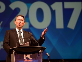 Richard Starke speaks during the PC Alberta's 2017 Leadership Election at the Telus Convention Centre in Calgary on March 17, 2017.