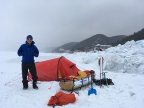 Dr. Hanlon left Cochrane in February to embark on a three-week long solo expedition traversing Lake Baikal in Russia.