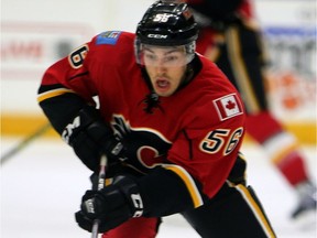 Calgary Flames prospect Ryan Lomberg.