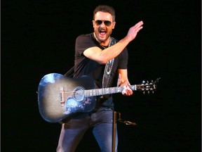 Eric Church performs at the Scotiabank Saddledome  on Saturday.