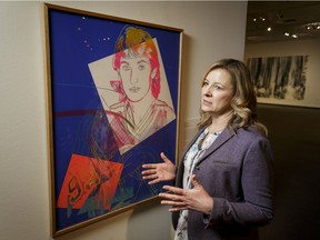 Glenbow Museum's  Melanie Kjorlien talks about the print of Andy Warhol's Wayne Gretzky, part of Canadian Stories exhibition at the Glenbow Museum.