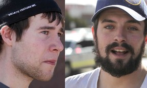Kaden Clouston describes how he and Mackie Martineau walked into a fire at a mall on Macleod Trail in Calgary on March 25, 2017.