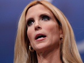 FILE PHOTO: WASHINGTON, DC - FEBRUARY 10:  Conservative author and pundit Ann Coulter delivers remarks to the Conservative Political Action Conference (CPAC) at the Marriott Wardman Park February 10, 2012 in Washington, DC. Thousands of conservative activists are attending the annual gathering in the nation's capital.