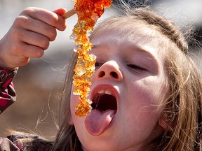 Maple taffy is on the menu at the Calgary Maple Festival des Sucres, which goes this weekend at Heritage Park.