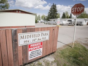 Midfield Mobile Home Park stands in Calgary, Alta., on Tuesday, May 27, 2014. The city-owned trailer park is slated to close on Sept. 30, 2017, and there is currently no place to relocate the tenants. Lyle Aspinall/Calgary Sun/QMI Agency
