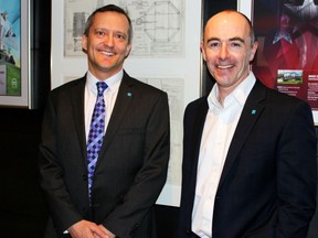 New principals at RJC Engineers' office in Calgary: Mark Bowen, left, and Chris Davis.