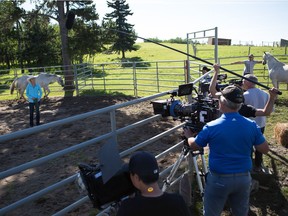 On the set of Heartland. The Calgary-based CBC series received 11 Alberta Film and Television nominations.