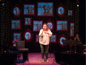 Sharron Matthews in Girl Crush, a the cabaret created for Lunchbox Theatre. Credit, Benjamin Laird