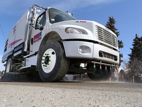 File photo of City of Calgary street cleaners along Salisbury Street in Ramsay.