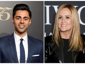 In this combination photo, Hasan Minhaj attends the 75th Annual Peabody Awards Ceremony on May 21, 2016, in New York, left, and Samantha Bee attends the IWC Schaffhausen Tribeca Film Festival event on April 20, 2017, in New York. On Saturday, April 29, Minhaj will host the annual White House Correspondents&#039; Dinner in Washington while Bee will be hosting the &ampquot;Not the White House Correspondents‚Äô Dinner&ampquot; in Washington. (Photo by Evan Agostini, left, and Charles Sykes/Invision/AP, File)