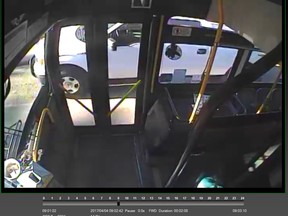 Calgary police released this CCTV footage of a truck that might be connected to an incident near a Calgary school.