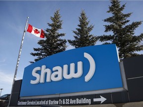 A Shaw Communications sign at the company's headquarters in Calgary, Wednesday, Jan. 14, 2015.