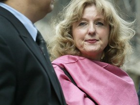 Margot Aftergood leaves Court of Queen's Bench with her husband David Wednesday after their lawyers argued to quash an inspection in Ward 10 voting irregularities. Postmedia archive photo