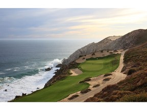 Caption: The seaside 6th at Quivira is one of the world's great par-3s.