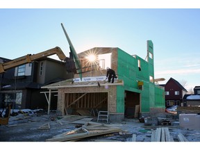 New construction of single-family homes is on the rise in the Calgary area.