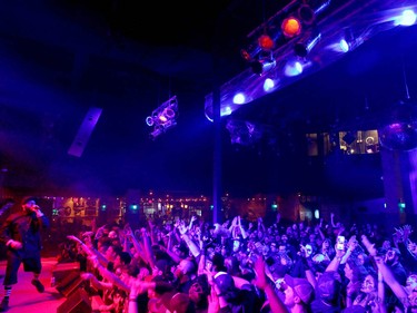 Kung Fu Vampire performs to a full house during day two of the Insane Clown Posse Juggalo Weekend held at the Marquee Beer Market in Calgary, Alta on Saturday April 8, 2017. The two day festival, the first in Canada is headlined by ICP, and includes a number of other heavy metal, gangsta rap, DJs, wrestlers, and circus performers. Jim Wells//Postmedia