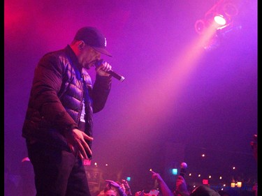 Rapper Ice T takes the stage during day two of the Insane Clown Posse Juggalo Weekend held at the Marquee Beer Market in Calgary, Alta on Saturday April 8, 2017. The two day festival, the first in Canada is headlined by ICP, and includes a number of other heavy metal, gangsta rap, DJs, wrestlers, and circus performers. Jim Wells//Postmedia