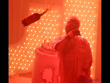 Insane Clown Posse takes the stage and tosses faygo during day two of the Insane Clown Posse Juggalo Weekend held at the Marquee Beer Market in Calgary, Alta on Saturday April 8, 2017. The two day festival, the first in Canada is headlined by ICP, and includes a number of other heavy metal, gangsta rap, DJs, wrestlers, and circus performers. Jim Wells//Postmedia