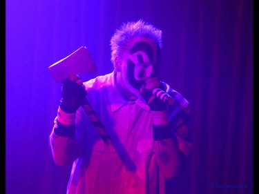 Insane Clown Posse takes the stage during day two of the Insane Clown Posse Juggalo Weekend held at the Marquee Beer Market in Calgary, Alta on Saturday April 8, 2017. The two day festival, the first in Canada is headlined by ICP, and includes a number of other heavy metal, gangsta rap, DJs, wrestlers, and circus performers. Jim Wells//Postmedia