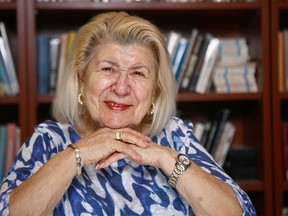 Holocaust survivor Fania Wedro poses at the Calgary Jewish Community Centre in Calgary, Alta on Friday April 21, 2017. She will be speaking on Holocaust Remembrance Day. (Jim Wells//Postmedia)