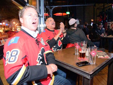Calgary Flames fans were out in the bars on 17th Avenue while taking on the Anaheim Ducks in the first round of the NHL playoffs.