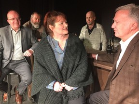 From left: Ian Bamford, Clark Adams, Tanya Wolff, Mike Mathieu and Jerry Callaghan in The Weir.