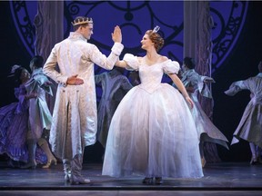 Hayden Stanes, Tatyana Lubov and the company of Rodgers and Hammerstein's Cinderella.