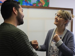 Rennie Wilkinson and Guillermo Urra star in Lunchbox Theatre's Newfoundland Mary.