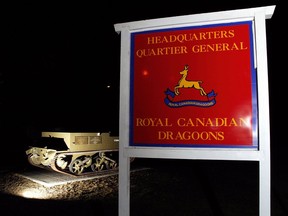 FILE PHOTO: OTTAWA (04/11/07) - This is a night photo of the headquarters of the Royal Canadian Dragoons at CFB Petawawa.  THE OTTAWA CITIZEN, CanWest News Service