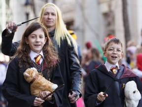 A family of Harry Potter cosplayers head to the 2015 Parade of Wonders. This year's Calgary Comic and Entertainment Expo starts today.