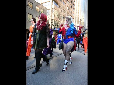 The Calgary Comic and Entertainment Expo kicked things off with the Parade of Wonders in downtown Calgary, Alta., on April 28, 2017. Thousands marched and lined the streets to watch the parade filled with nerds of all genres and styles, from comic books to television and board games, it was all on display. Ryan McLeod/Postmedia Network