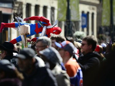 The Calgary Comic and Entertainment Expo kicked things off with the Parade of Wonders in downtown Calgary, Alta., on April 28, 2017. Thousands marched and lined the streets to watch the parade filled with nerds of all genres and styles, from comic books to television and board games, it was all on display. Ryan McLeod/Postmedia Network